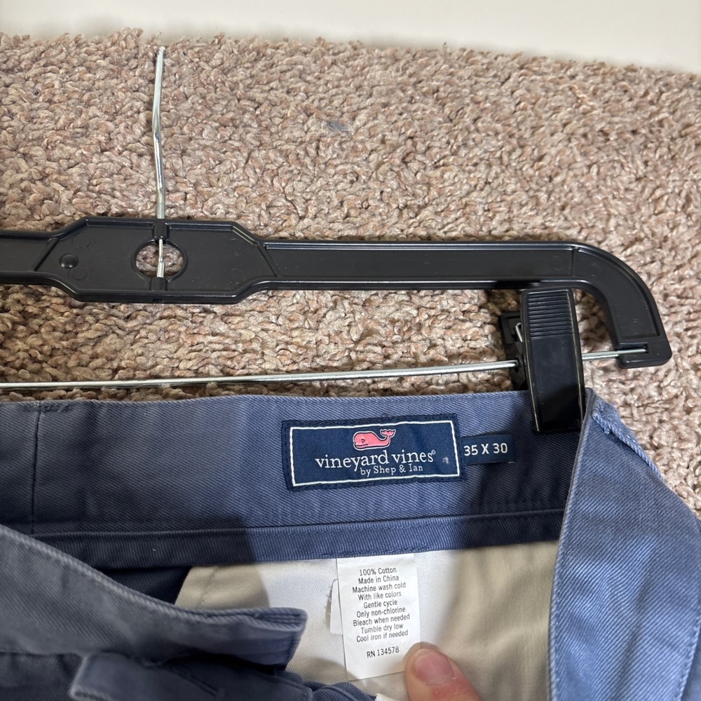 Vineyard Vines Men Nautical Flag Chino Pants‎ Blue Size 35x30 Preppy - Picture 5 of 8